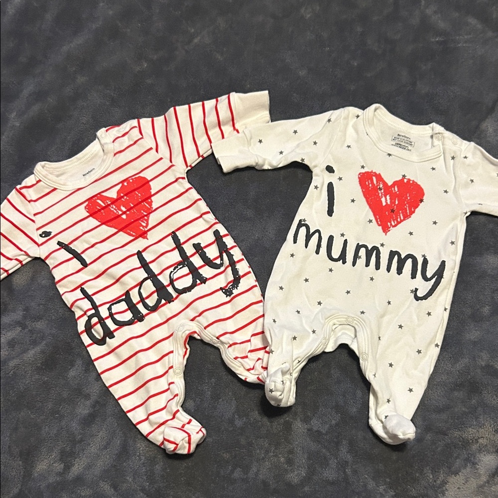 Next Red and White Kids One Pieces Footies